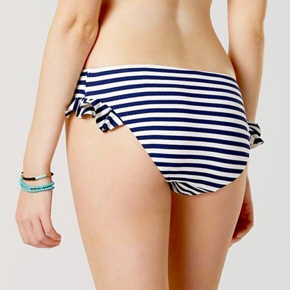 Bongo stripe ruffle swim bottom S NWT - Picture 2 of 8